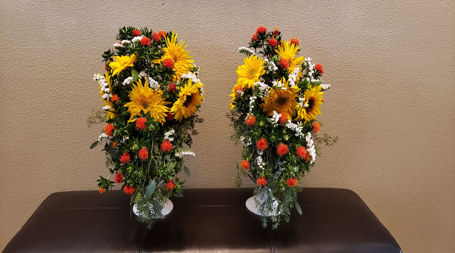 Sunflower Safflower White Statice Seeded Eucalyptus